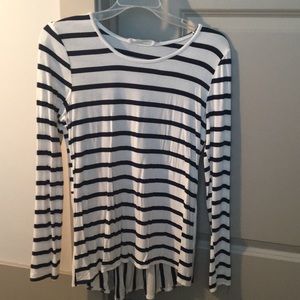 Navy Striped Blouse